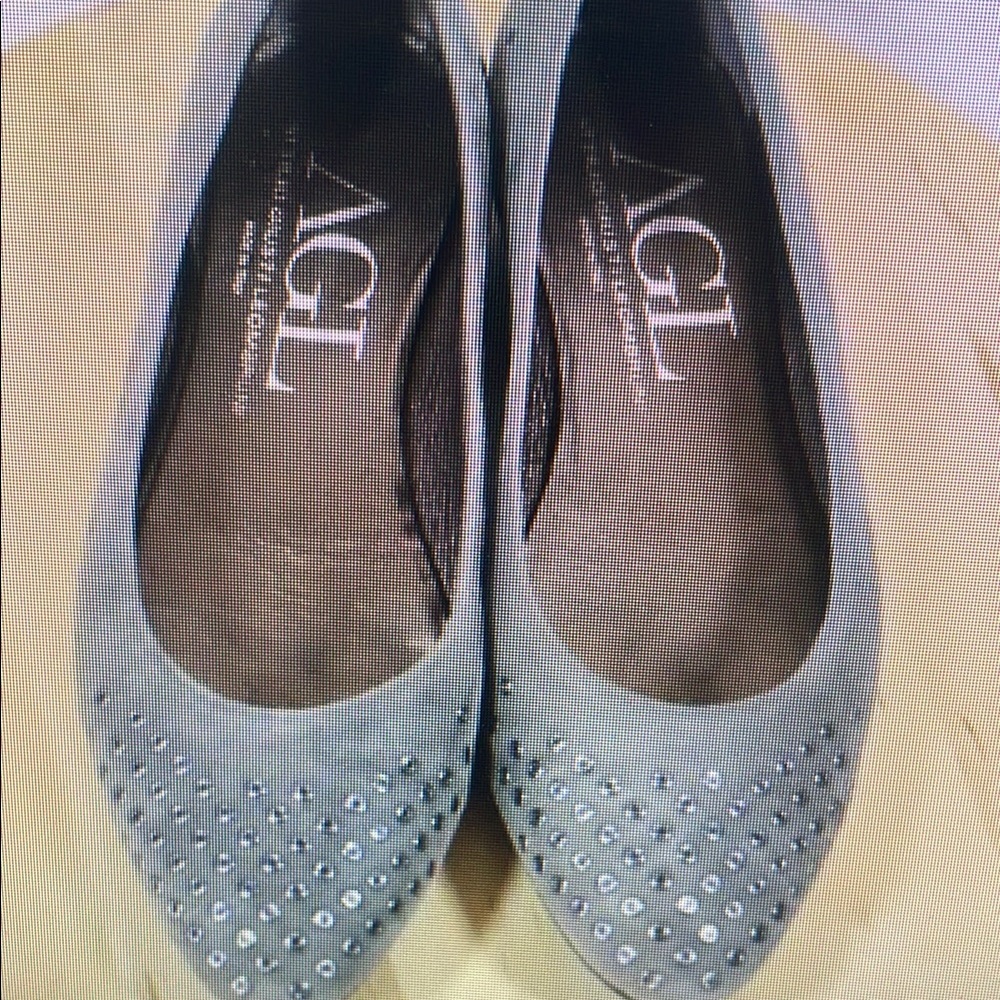 AGL Women's Gray Studded Loafers